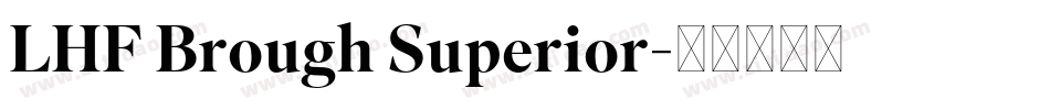 LHF Brough Superior字体转换